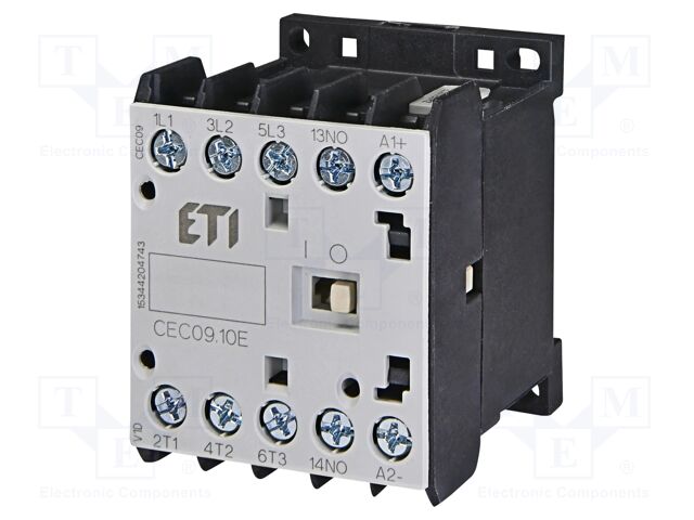 Contactor: 3-pole; NO x3; Auxiliary contacts: NO; 400VAC; 20A; CEC