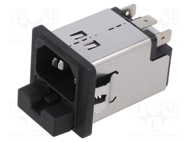 Connector: AC supply; socket; male; 6A; 250VAC; IEC 60320; C14 (E)