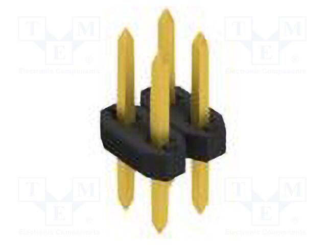 Connector: pin strips; pin header; male; PIN: 4; 2mm; THT; 2x2; 100V