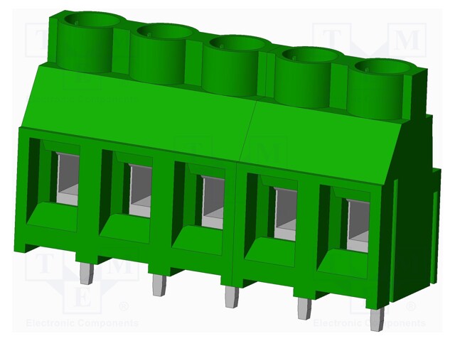 Connector: PCB terminal block; terminal; angled; Plating: tinned