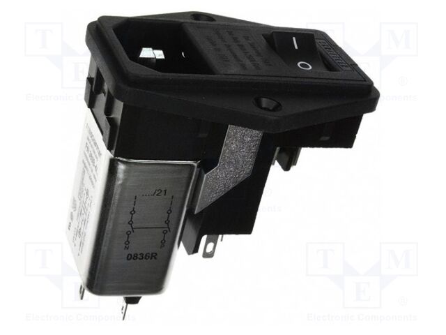 Connector: AC supply; socket; male; 4A; 250VAC; -25÷85°C; 800uH