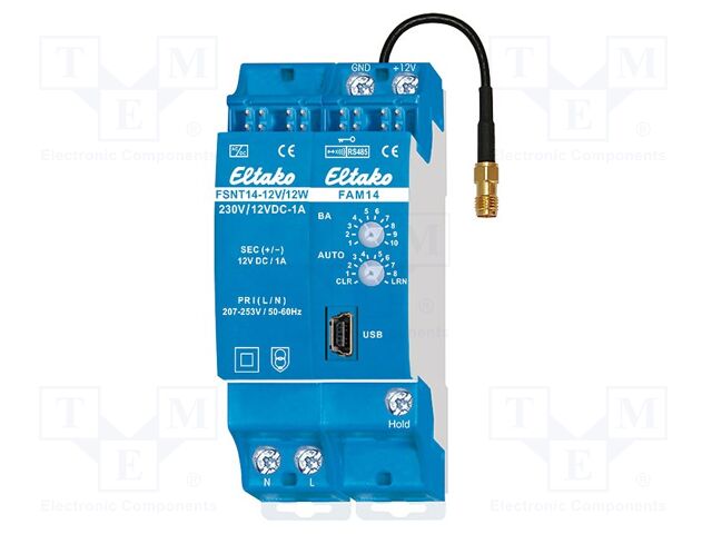 Radio antenna module; EnOcean; for DIN rail mounting; 12VDC