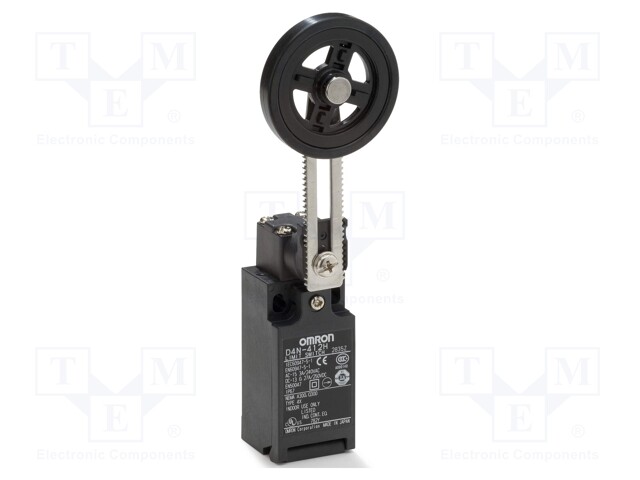 Limit switch; adjustable lever R 25-89mm, rubber rollerØ50mm