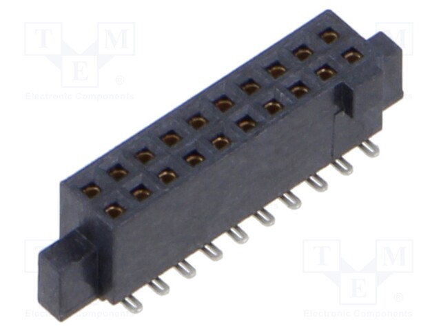 Connector: PCB to PCB; female; PIN: 20; 1.27mm; SFC; gold flash; THT
