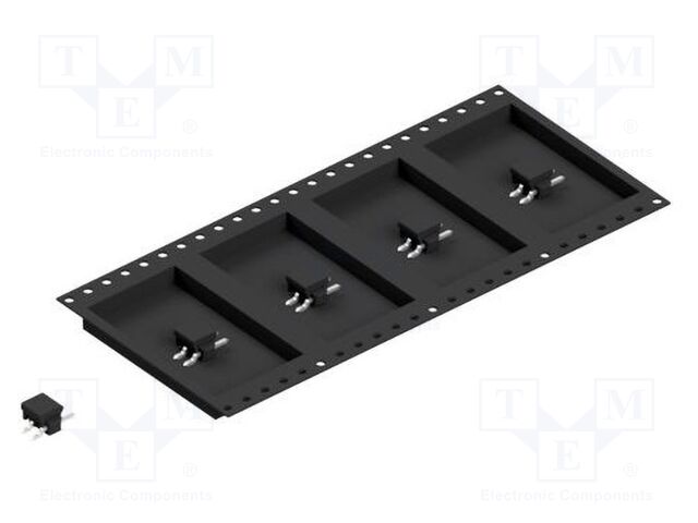 Connector: pin strips; pin header; male; PIN: 2; 2.54mm; SMT; 1x2
