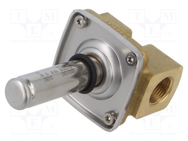 Electromagnetic valve; G 3/8"; brass; FKM; EV220B; Valve: 2/2 NC