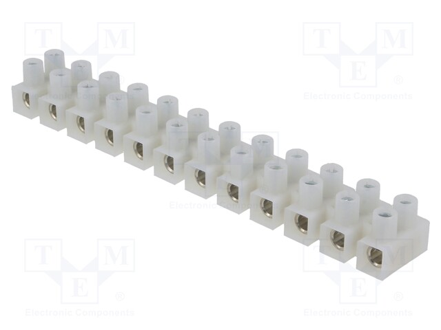 Terminal block; screw terminal; ways: 12; 6÷10mm2; terminals: 24