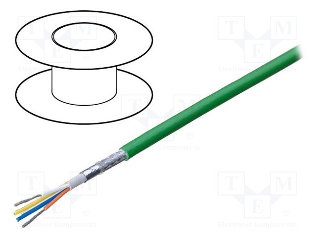 Wire; industrial Ethernet,PROFINET; 5e; stranded; Cu; 4x22AWG