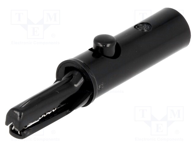 Crocodile clip; 3A; 60VDC; black; Overall len: 53mm