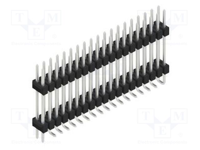 Connector: pin strips; pin header; male; PIN: 38; 2.54mm; SMT; 2x19