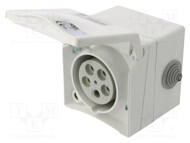 Connector: AC supply 3-phase; socket; female; 16A; 415VAC; IP44