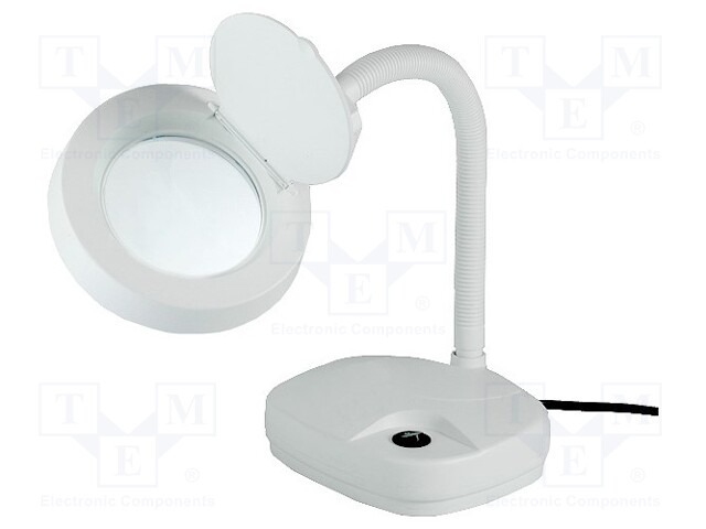 Desktop magnifier with backlight; Mag: 3dpt,8dpt; 80mm; 3.5W