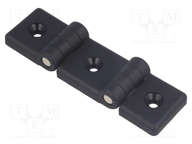 Hinge; Width: 124mm; technopolymer (PA); black; H: 36mm