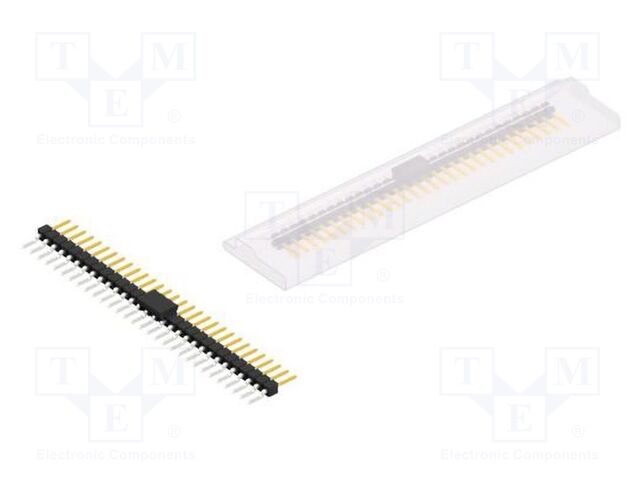 Connector: pin strips; pin header; male; PIN: 30; 2.54mm; SMT; 1x30