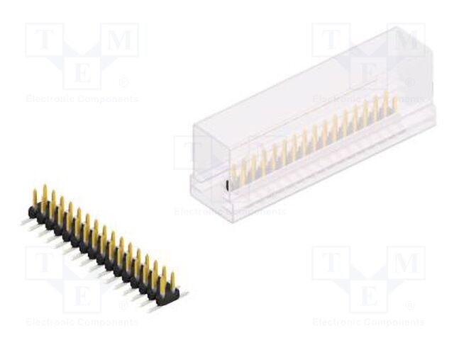 Connector: pin strips; pin header; male; PIN: 32; 2mm; SMT; 2x16