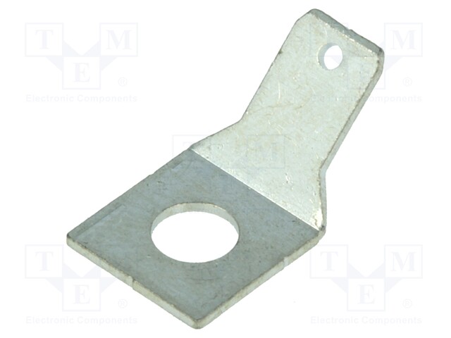 Terminal: flat; 4.8mm; 0.8mm; male; M3,5; screw; brass; tinned