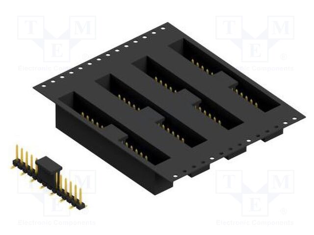 Connector: pin strips; pin header; male; PIN: 14; 2.54mm; SMT; 1x14