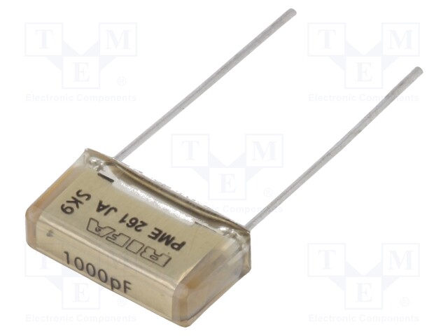 Capacitor: paper; 1nF; 500VAC; 10.2mm; ±10%; THT; Series: PME261