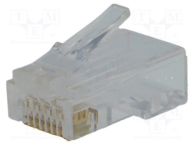 Plug; RJ45; PIN: 8; Cat: 6; Layout: 8p8c; IDC,crimped; for cable