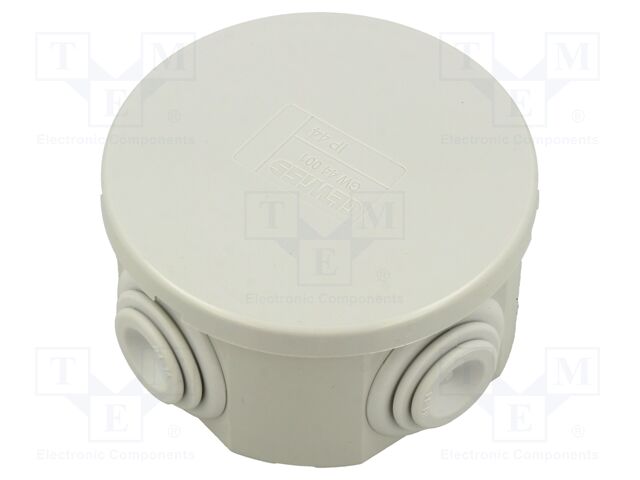 Enclosure: junction box; X: 74mm; Y: 72.5mm; Z: 40.5mm; wall mount