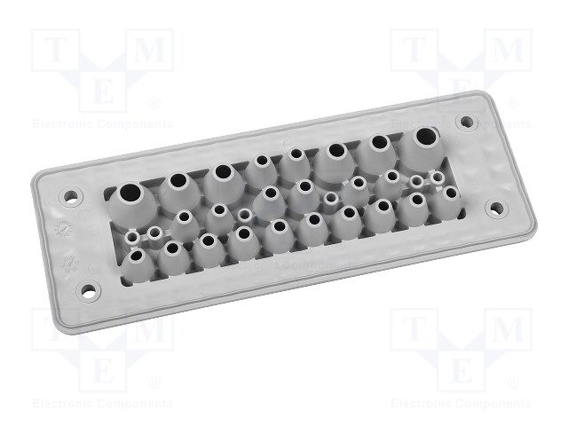 Multigate grommet; grey; Holes no: 30; -40÷90°C; UL94V-0; IP66; MHF