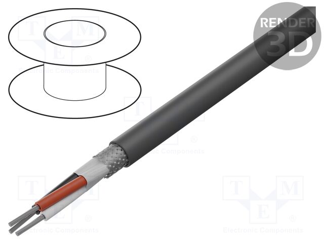Wire; EcoFlex®; 4x14AWG; shielded,tinned copper braid; MPPE; 600V