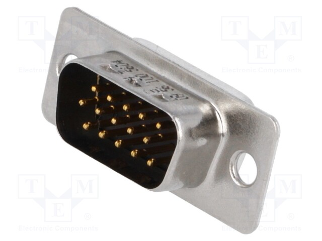 D-Sub HD; PIN: 15; plug; male; soldering
