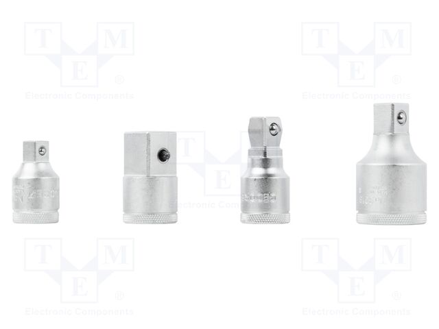 Reduction; square; 1/2",3/4",3/8"; 1/2",3/4"; 12mm; 4pcs.