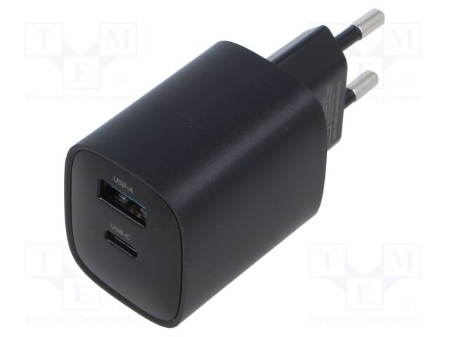 Power supply: switching; mains,plug-in; 5VDC,; 3.4A; 30W; black