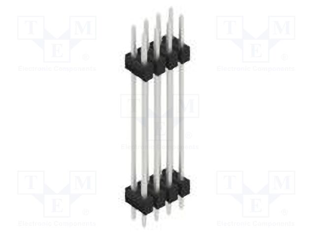 Connector: pin strips; pin header; male; PIN: 8; 2.54mm; THT; 2x4