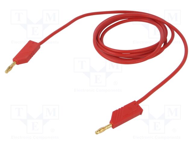Test lead; 60VDC; 30VAC; 32A; Len: 2m; red; Cond.cross sec: 2.5mm2