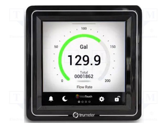 Meter: flow analyzer; digital,mounting,programmable; on panel