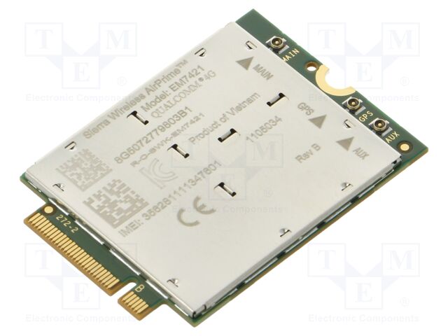 Module: LTE; Down: 300Mbps; Up: 150Mbps; 4G; HSPA+,LTE CAT7