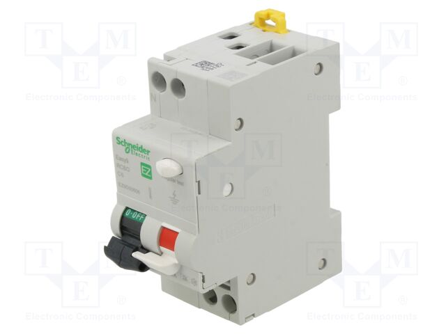 RCBO breaker; Inom: 6A; Ires: 30mA; Poles: 1+N; 230VAC; IP20; 1÷16mm2
