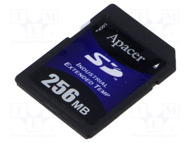 Memory card; industrial; SD,SLC; R: 23MB/s; W: 17MB/s; 256MB