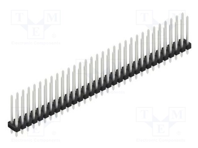 Connector: pin strips; pin header; male; PIN: 62; 2.54mm; THT; 2x31