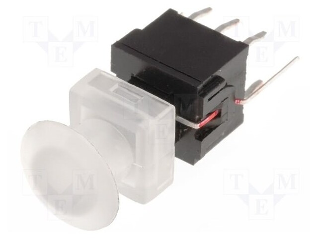 Switch: keypad; Pos: 2; DPDT; 0.1A/30VDC; colourless; Illumin: LED