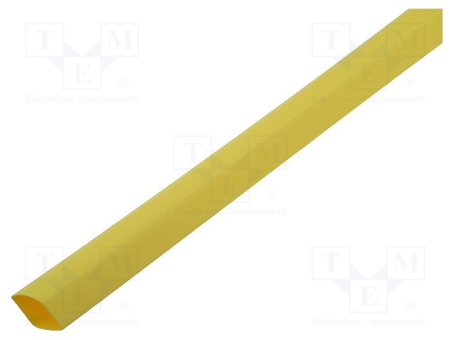 Heat shrink sleeve; glueless; 2: 1; 4.8mm; L: 1m; yellow; -55÷125°C