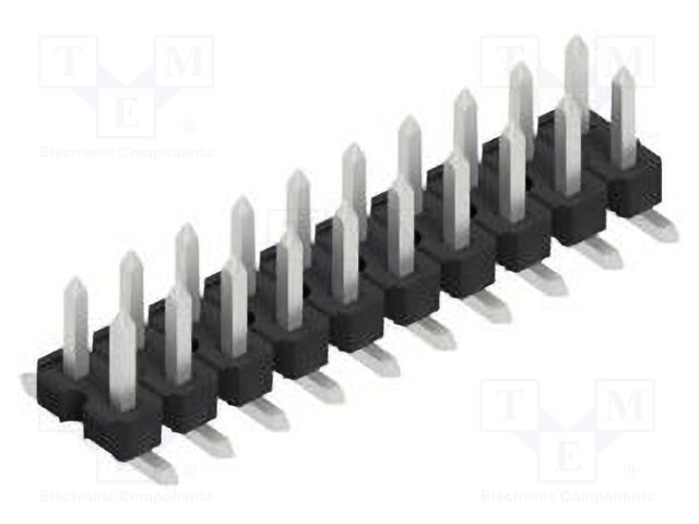 Connector: pin strips; pin header; male; PIN: 20; 2.54mm; SMT; 2x10