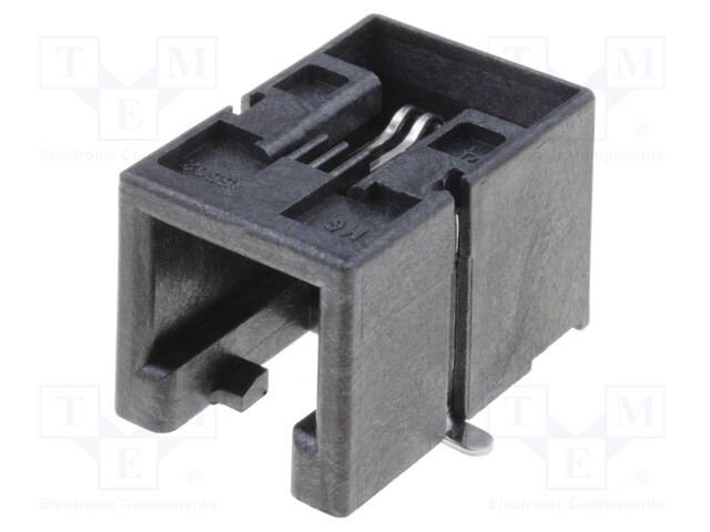 Socket; RJ9; PIN: 4; Cat: 3; low profile; gold-plated; Layout: 4p4c