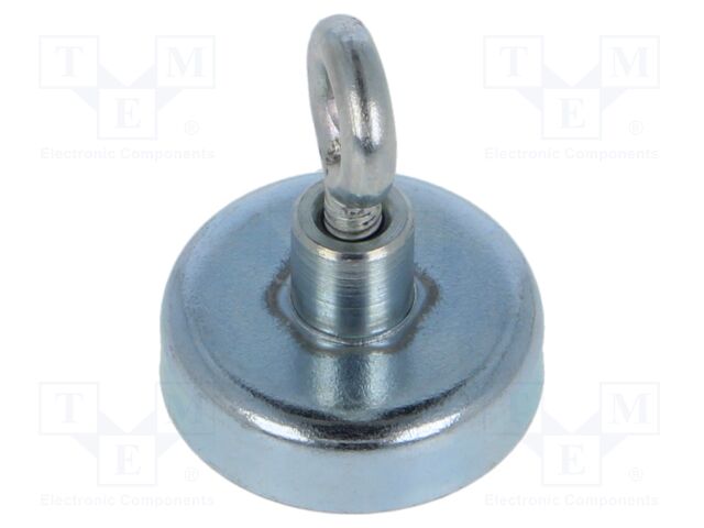 Magnet: permanent; hard ferrite; 40N; 25mm; with eyelet