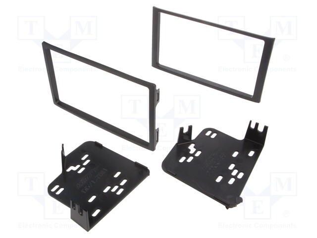 Radio mounting frame; Honda; 2 DIN; black