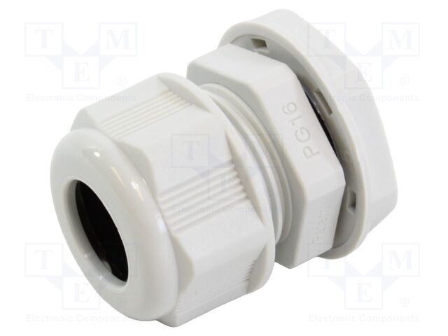 Cable gland; M16; IP68; nylon; UL94V-2; grey