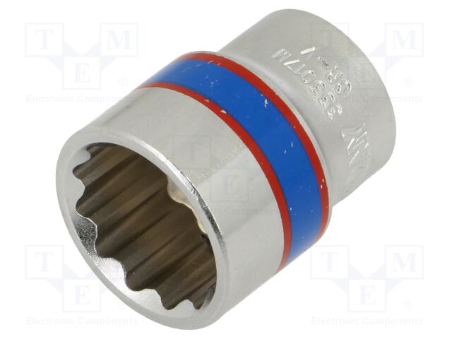Wrench; 12-angles,socket spanner; 3/8"; short