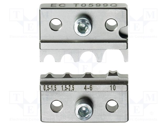Crimping jaws; insulated terminals