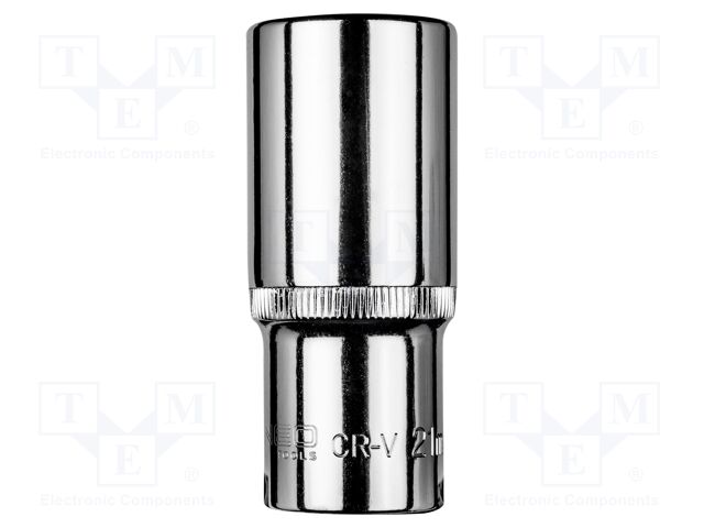 Socket; 6-angles,socket spanner; HEX 21mm; 3/8"; long