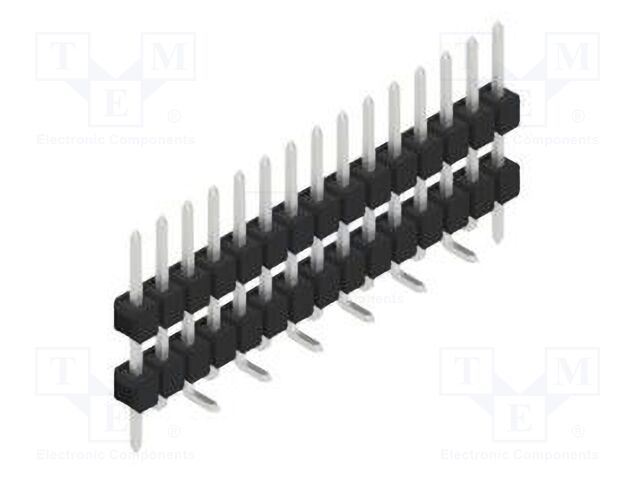 Connector: pin strips; pin header; male; PIN: 15; 2.54mm; SMT; 1x15