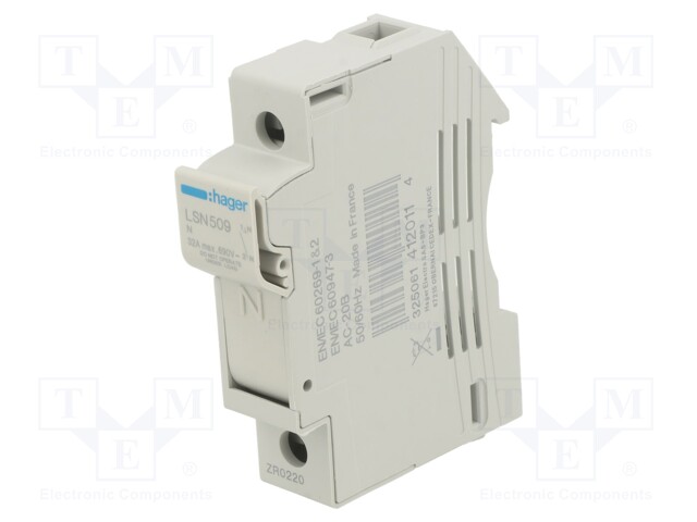 Fuse disconnector; 10x38mm; DIN; 32A; 690V; Poles: 1; IP20