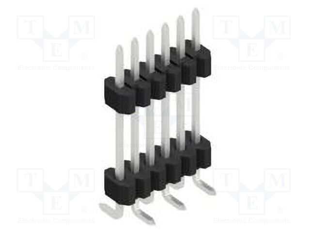 Connector: pin strips; pin header; male; PIN: 6; 1.27mm; SMT; 1x6