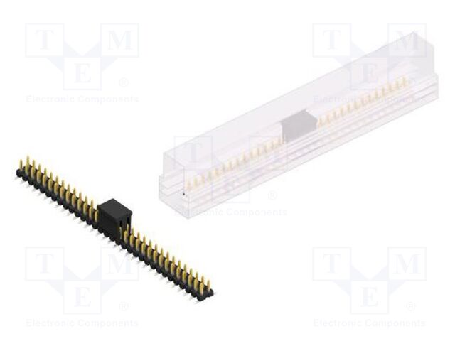 Connector: pin strips; pin header; male; PIN: 64; 2.54mm; SMT; 2x32